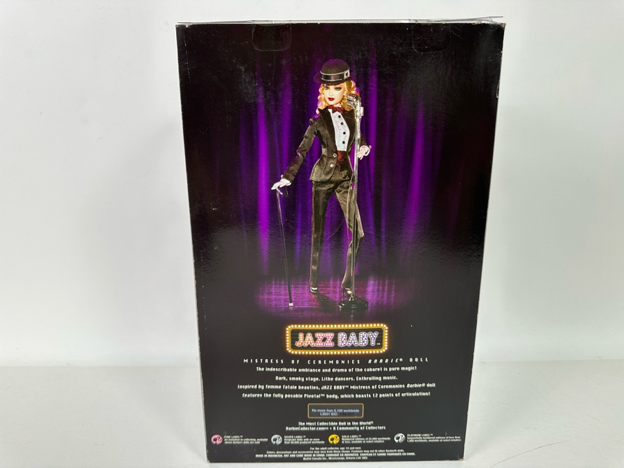Jazz Baby Mistress of Ceremonies Limited Edition of 3,100 Gold Label Collection Mattel Barbie Doll 2007 New In Box L3551 [Photo 6]