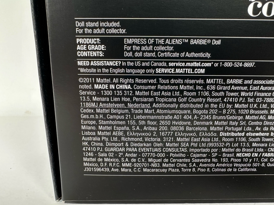 Empress of the Aliens Limited Edition of 4,800 Gold Label Collection Mattel Barbie Doll 2011 New In Box W3514 [Photo 12]