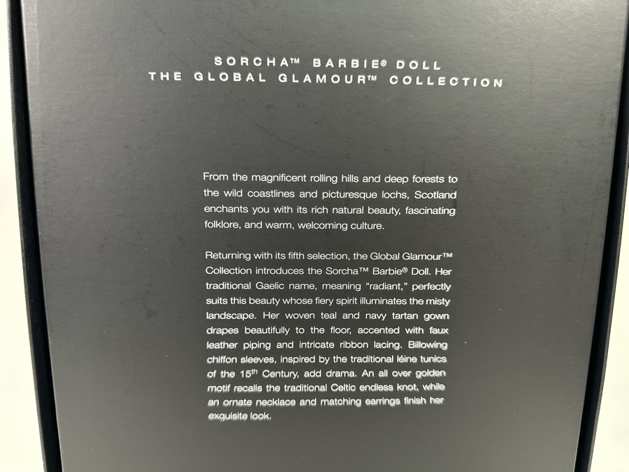 Sorcha Barbie Doll, The Global Glamour Collection Limited Edition Of 10,000 Gold Label Collection Mattel Barbie Doll 2017 New In Box DYX75 [Photo 8]