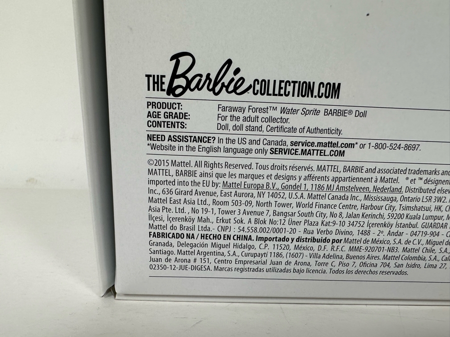 Faraway Forest Water Sprite Limited Edition Of 5,100 Gold Label Collection Mattel Barbie Doll 2015 New In Box DGX95 [Photo 12]