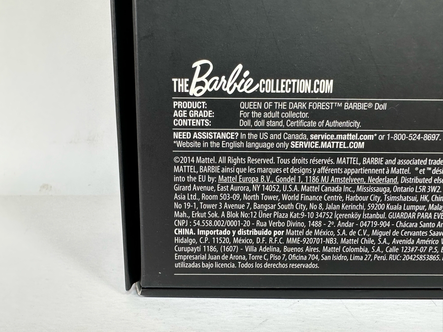 Queen of the Dark Forest Limited Edition of 6,100 Gold Label Collection Mattel Barbie Doll 2014 New In Box CJF32 [Photo 14]