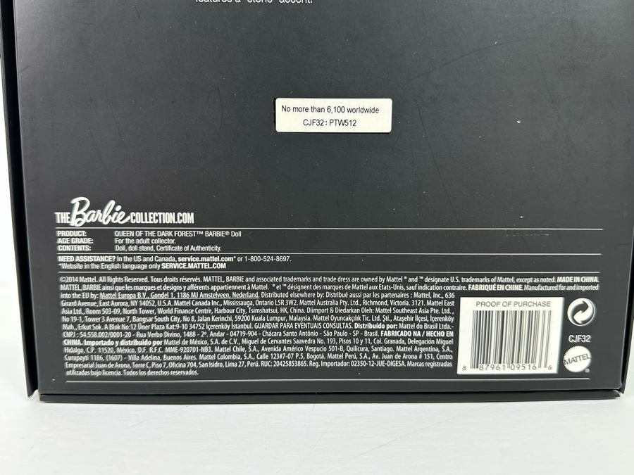 Queen of the Dark Forest Limited Edition of 6,100 Gold Label Collection Mattel Barbie Doll 2014 New In Box CJF32 [Photo 15]