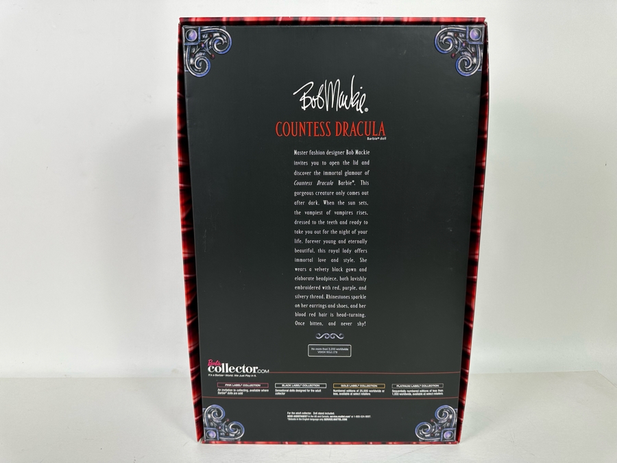 Bob Mackie Countess Dracula Limited Edition Of Gold Label Collection Mattel Barbie Doll