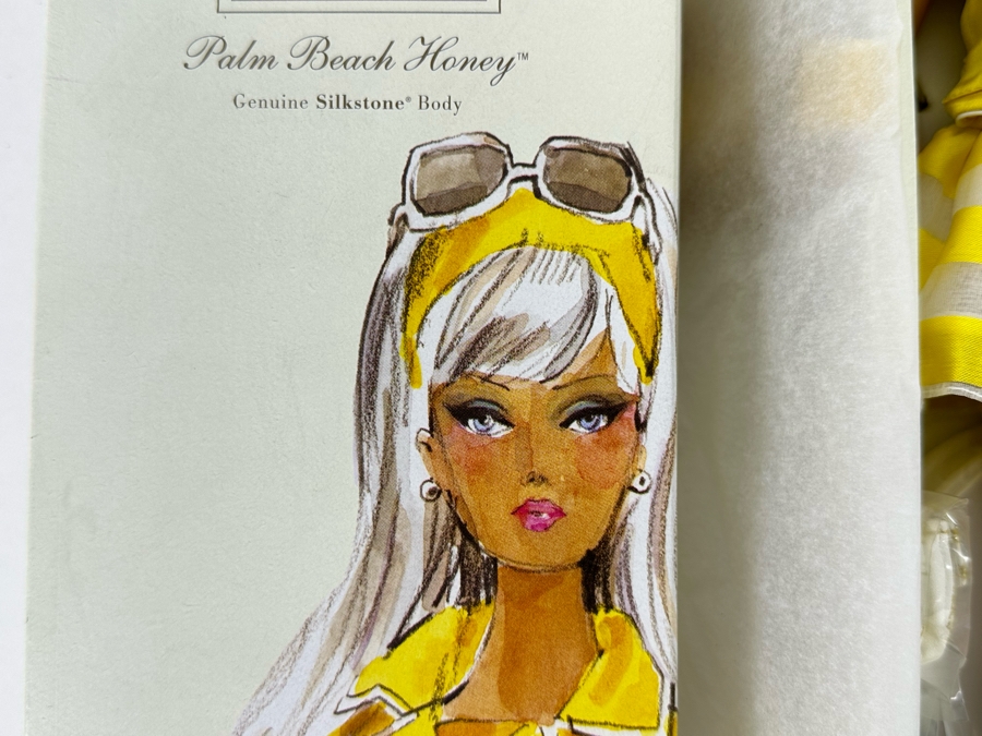 Fashion Model Collection Palm Beach Honey Genuine Silkstone Body Limited Edition of 3,550 Gold Label Collection Mattel Barbie Doll 2009 New In Box R4485 [Photo 14]