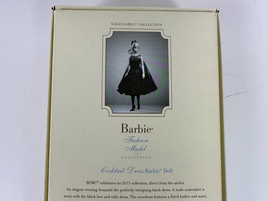 Fashion Model Collection Cocktail Dress Genuine Silkstone Body Limited Edition of 14,200 Gold Label Collection Mattel Barbie Doll 2012 New In Box X8253 [Photo 11]