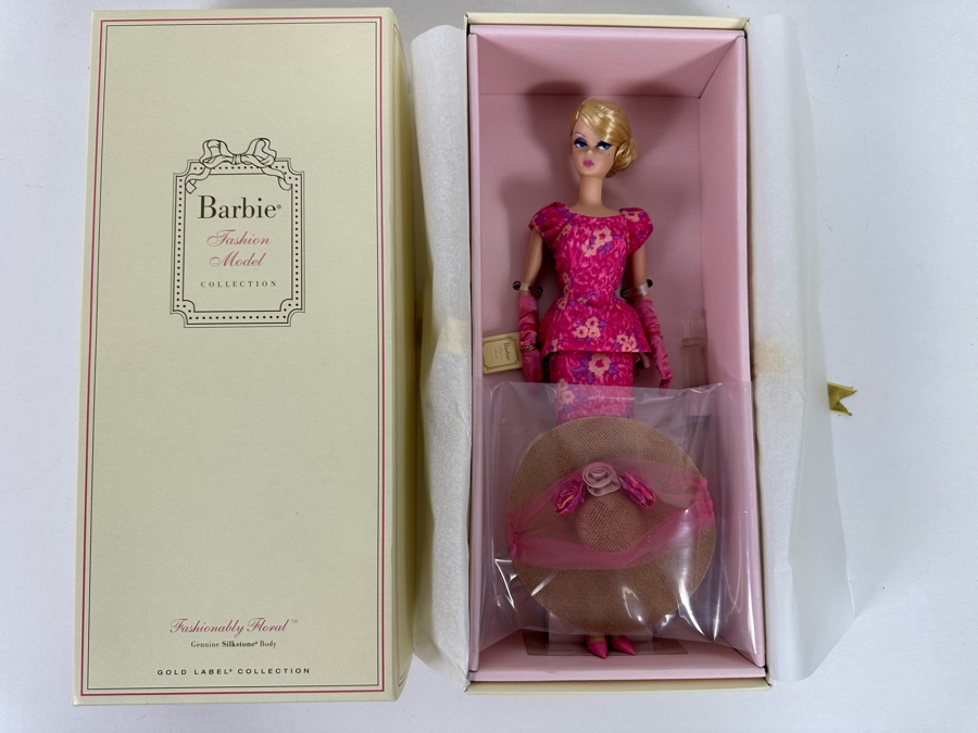 Fashion Model Fashionably Floral Genuine Silkstone Limited Edition Of 10,000 Gold Label Collection Mattel Barbie Doll 2014 New In Box CGK91 [Photo 3]