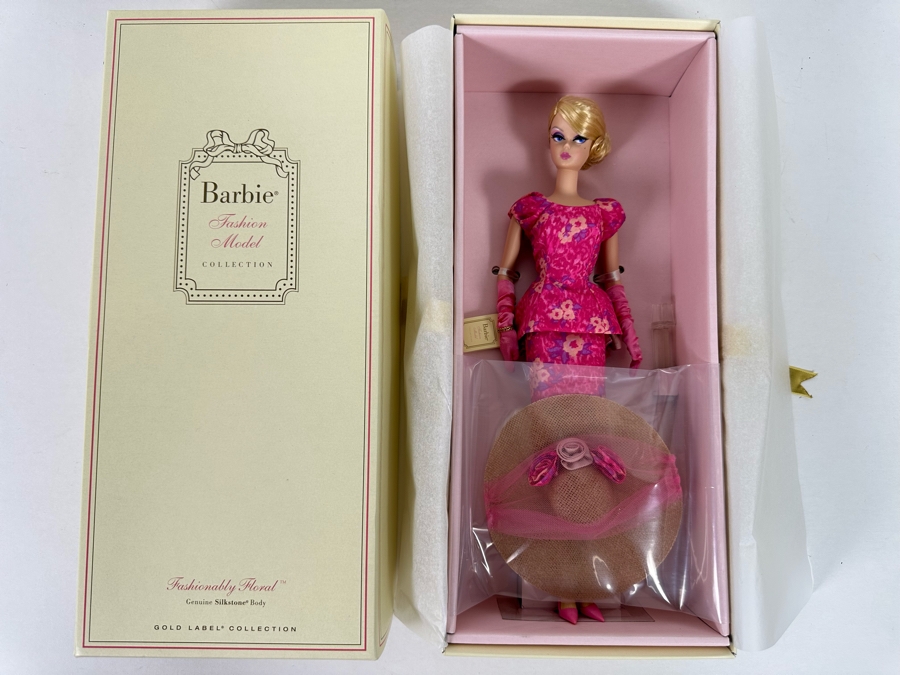 Fashion Model Fashionably Floral Genuine Silkstone Limited Edition Of 10,000 Gold Label Collection Mattel Barbie Doll 2014 New In Box CGK91 [Photo 4]