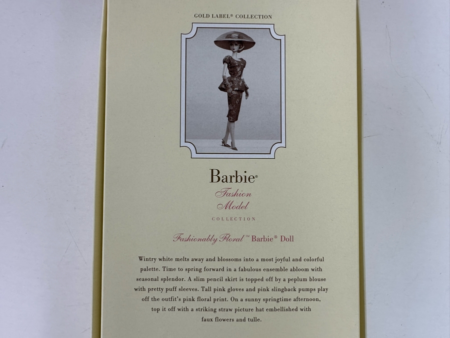 Fashion Model Fashionably Floral Genuine Silkstone Limited Edition Of 10,000 Gold Label Collection Mattel Barbie Doll 2014 New In Box CGK91 [Photo 9]