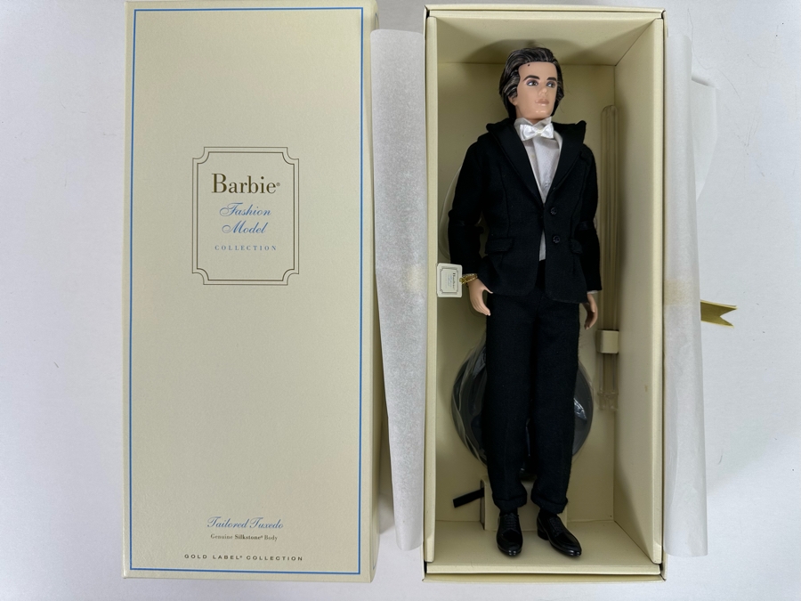 Fashion Model Collection Tailored Tuxedo Ken Genuine Silkstone Body Limited Edition of 4,000 Gold Label Collection Mattel Barbie Doll 2013 New In Box X8283 [Photo 3]