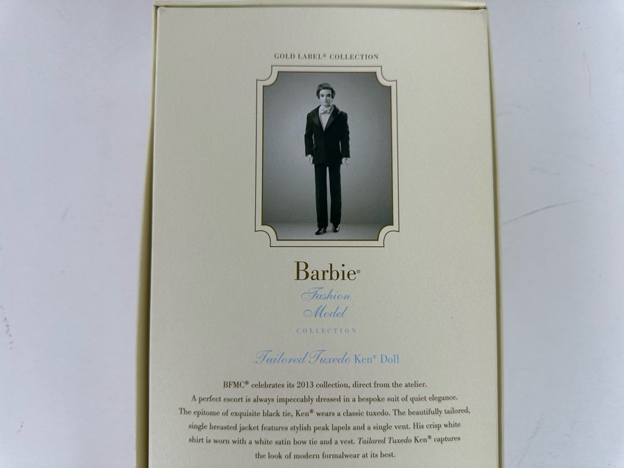 Fashion Model Collection Tailored Tuxedo Ken Genuine Silkstone Body Limited Edition of 4,000 Gold Label Collection Mattel Barbie Doll 2013 New In Box X8283 [Photo 10]