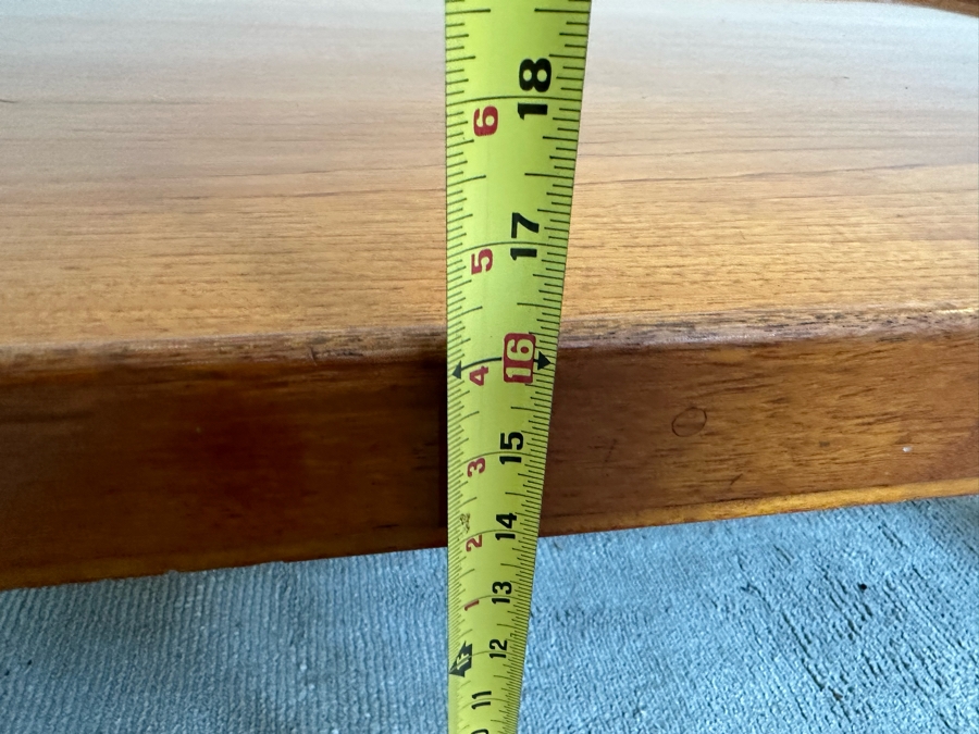 Mid-Century Modern Custom Solid Teak Coffee Table With Raised Lip Made In Newport Beach 52W X 31.5D X 16H [Photo 18]