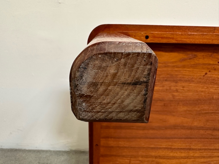 Mid-Century Modern Custom Solid Teak Coffee Table With Raised Lip Made In Newport Beach 52W X 31.5D X 16H [Photo 20]