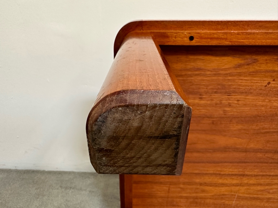 Mid-Century Modern Custom Solid Teak Coffee Table With Raised Lip Made In Newport Beach 52W X 31.5D X 16H [Photo 21]