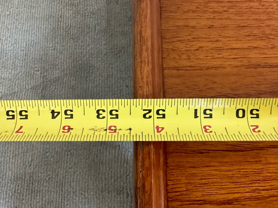 Mid-Century Modern Custom Solid Teak Coffee Table With Raised Lip Made In Newport Beach 52W X 31.5D X 16H [Photo 16]