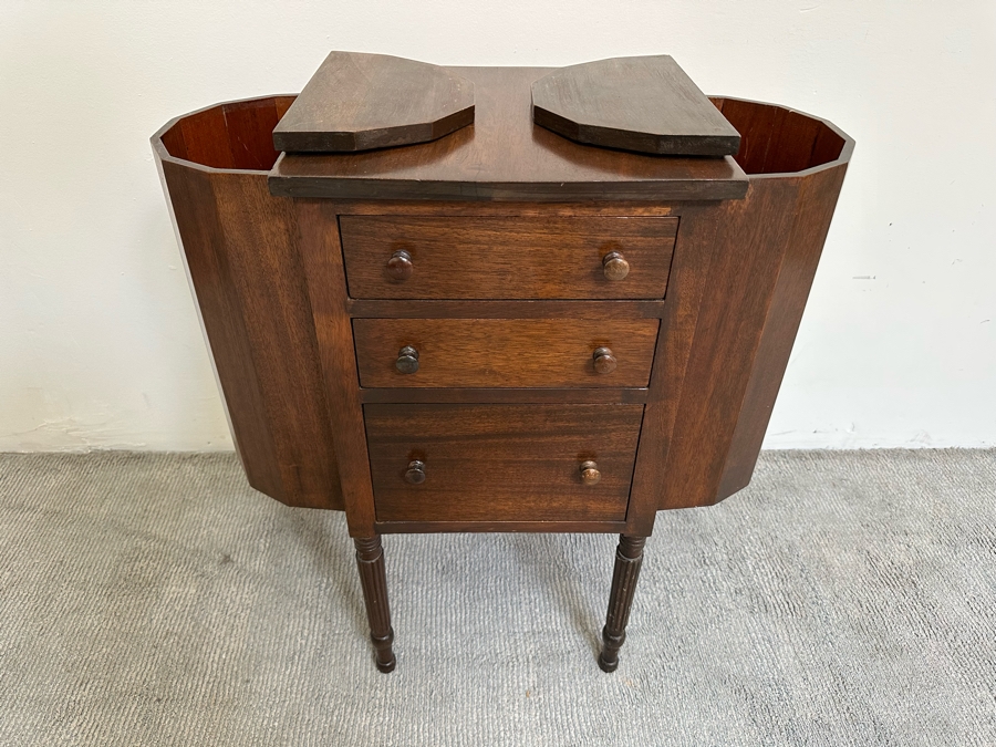 Vintage Mahogany Sewing Cabinet By Imperial Of Grand Rapids 28W X 14D X 29H [Photo 3]