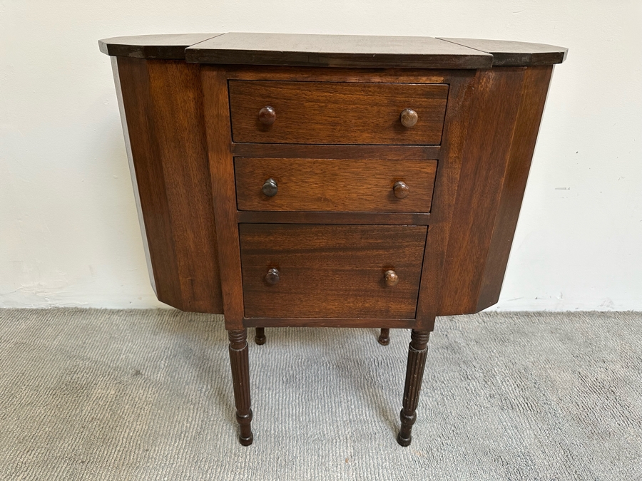 Vintage Mahogany Sewing Cabinet By Imperial Of Grand Rapids 28W X 14D X 29H [Photo 4]