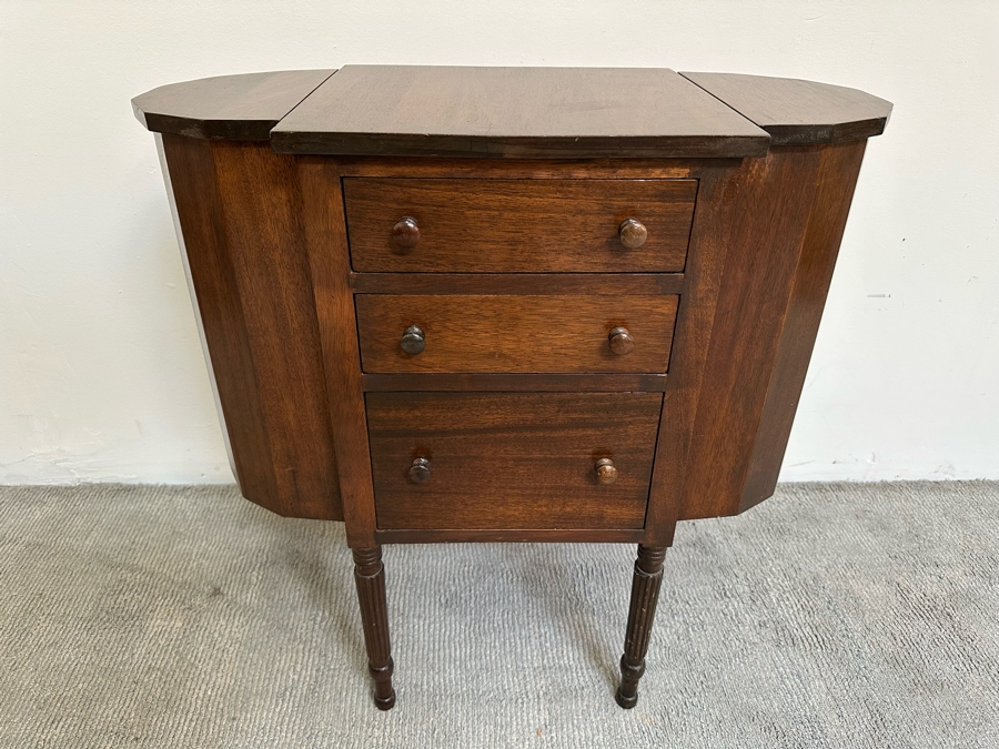 Vintage Mahogany Sewing Cabinet By Imperial Of Grand Rapids 28W X 14D X 29H [Photo 2]