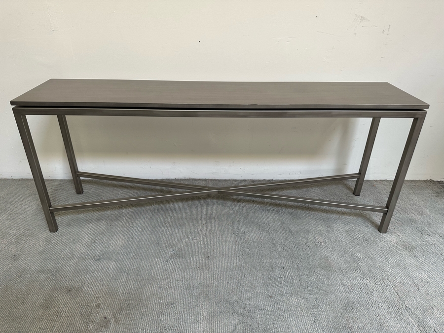 Contemporary Metal Sofa Console Table 70W X 15D X 28H