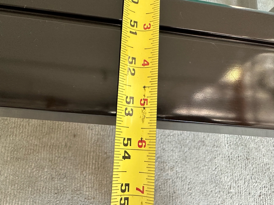 Contemporary Black Lacquer Geometric Coffee Table With Inset Glass Squares 53.5W X 53.5D X 18H [Photo 12]