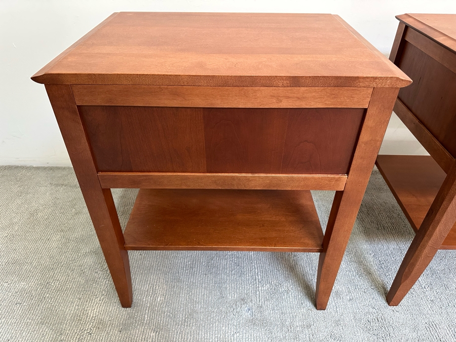 Pair Of Wooden Nightstands In Toffee Color Made In Canada [Photo 6]