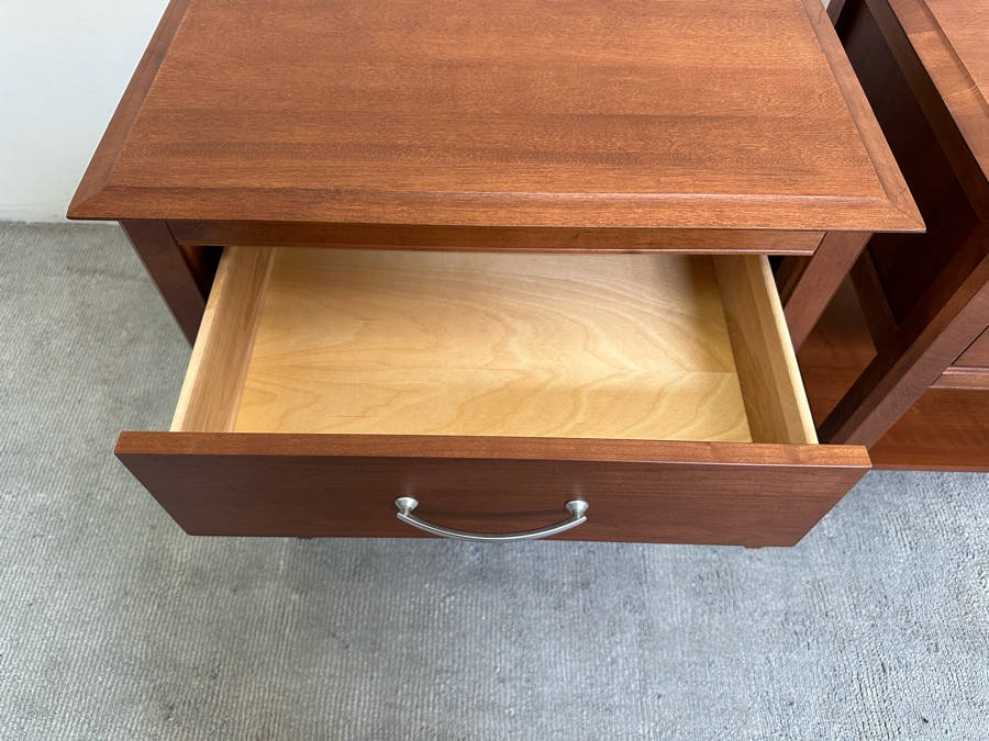 Pair Of Wooden Nightstands In Toffee Color Made In Canada [Photo 5]