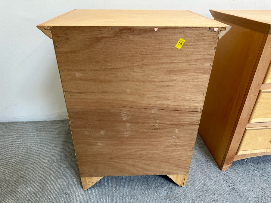 Pair Of Light Blonde Wooden Nightstands 24.5W X 20D 32H [Photo 9]
