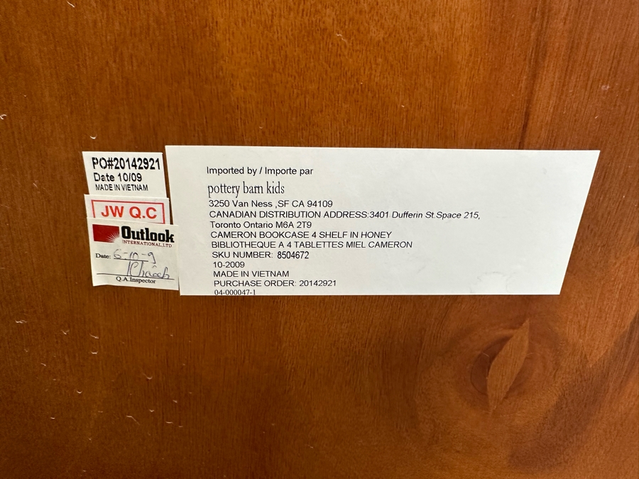 Pottery Barn Kids Wooden Bookshelf 30.5W X 14D X 54H [Photo 8]