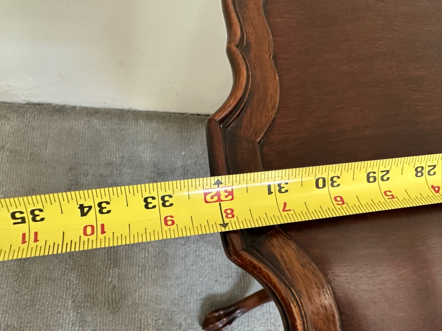 Vintage Solid Wooden Tilt Top Table 32W X 28H [Photo 15]