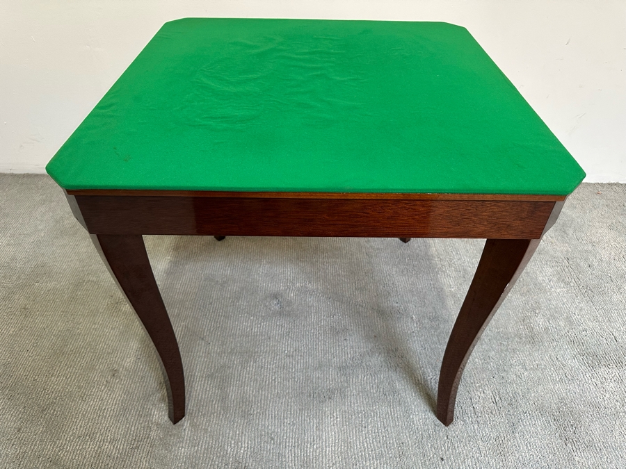 Stunning Italian Inlaid Marquetry Wooden Gaming Table With Reversible Top - See Photos 30.5W X 29.5H [Photo 9]