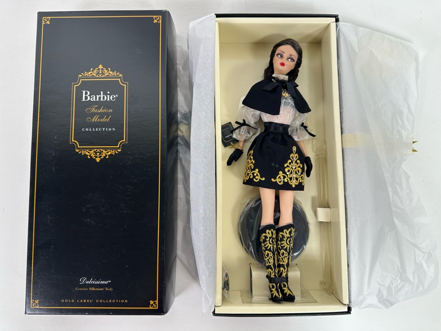 Fashion Model Collection Dulcissima Silkstone Body Limited Edition of 8,700 Gold Label Collection Mattel Barbie Doll 2013 New In Box BCP82 [Photo 4]