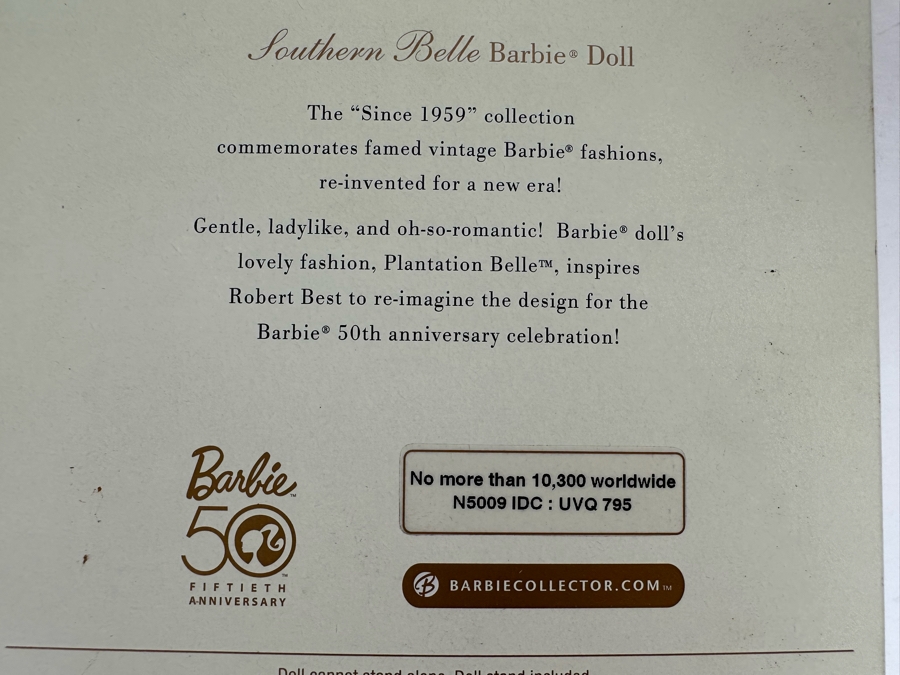 Fashion Model Collection Southern Belle Silkstone Body Limited Edition of 10,300 Gold Label Collection Mattel Barbie Doll 2008 New In Box N5009 [Photo 13]