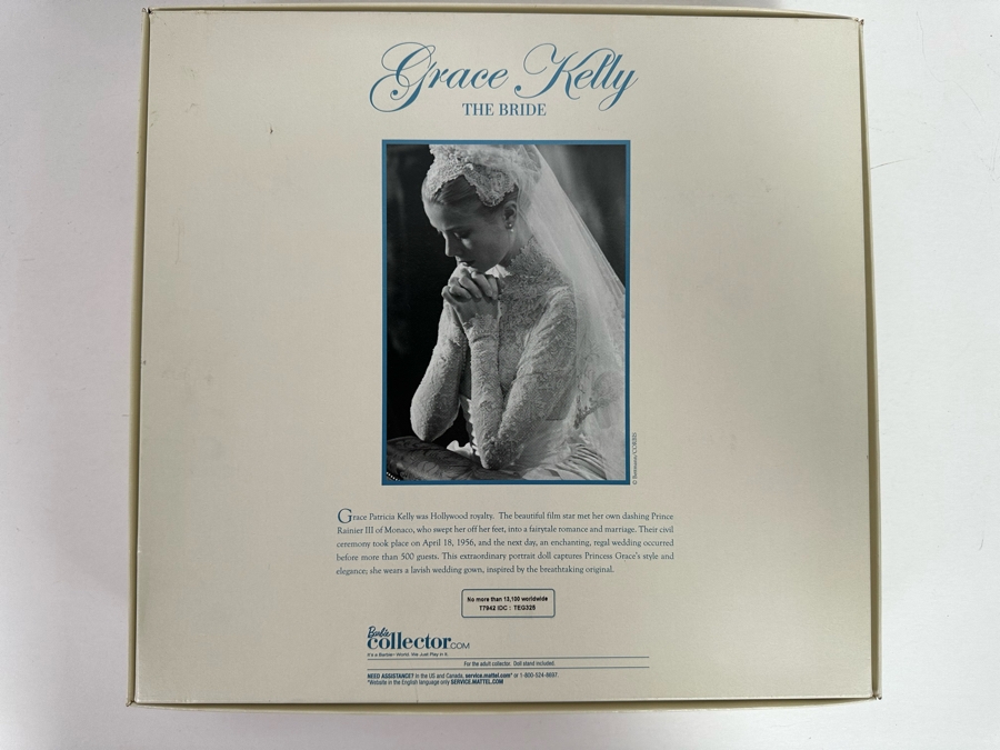 Grace Kelly The Bride Silkstone Body Limited Edition of 13,100 Gold Label Collection Mattel Barbie Doll 2011 New In Box T7942 [Photo 12]