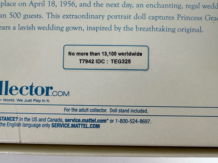 Grace Kelly The Bride Silkstone Body Limited Edition of 13,100 Gold Label Collection Mattel Barbie Doll 2011 New In Box T7942 [Photo 15]