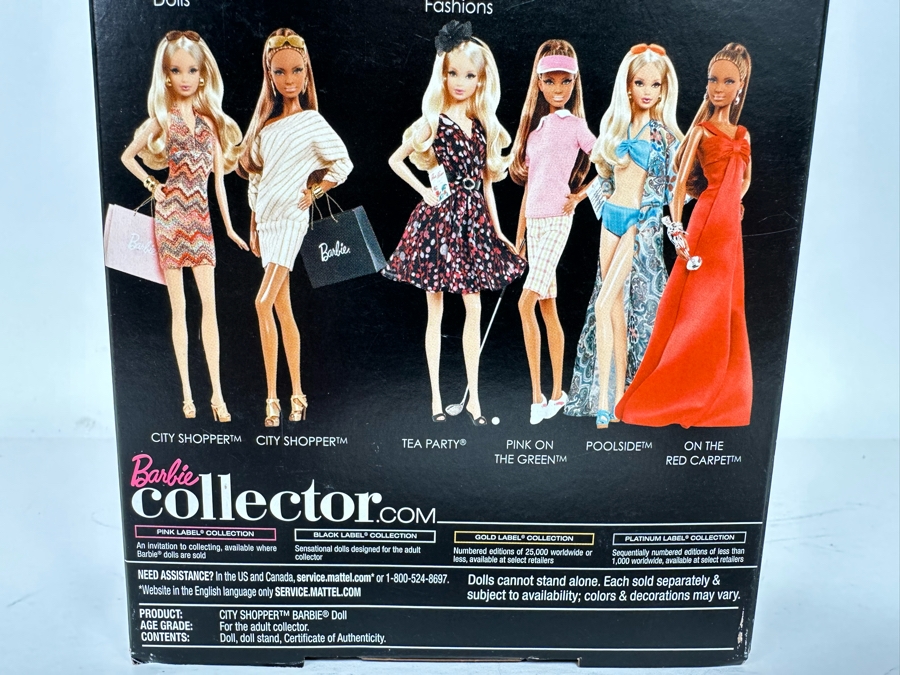 The Look City Shopper Black Label Collection Mattel Barbie Doll 2012 New In Box X8256 [Photo 12]