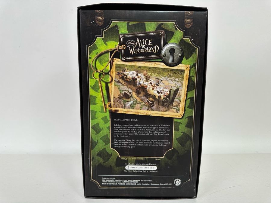 Disney Alice in Wonderland Mad Hatter Black Label Collection Mattel Barbie Doll 2009 New In Box T2104 [Photo 11]