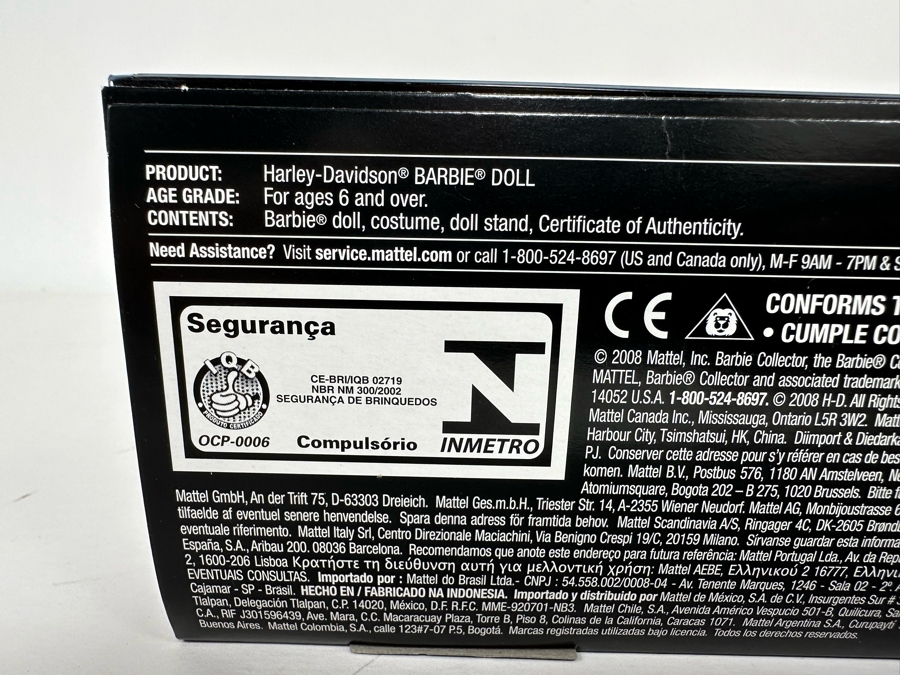 Harley Davidson Pink Label Collection Mattel Barbie Doll 2008 New In Box N6590 [Photo 10]