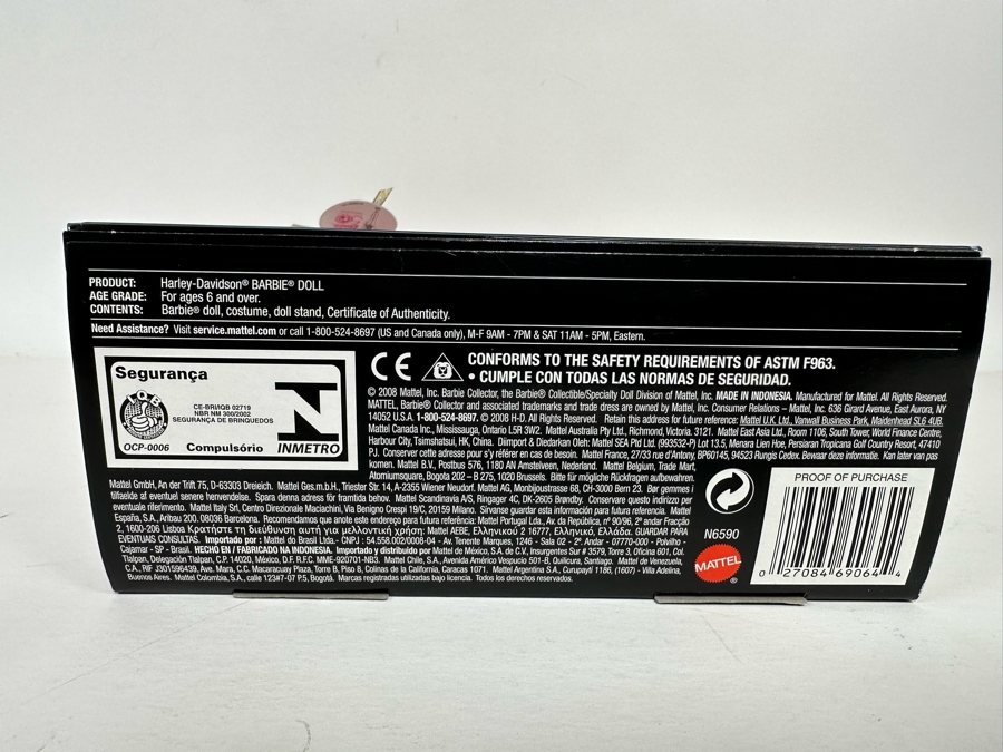 Harley Davidson Pink Label Collection Mattel Barbie Doll 2008 New In Box N6590 [Photo 9]