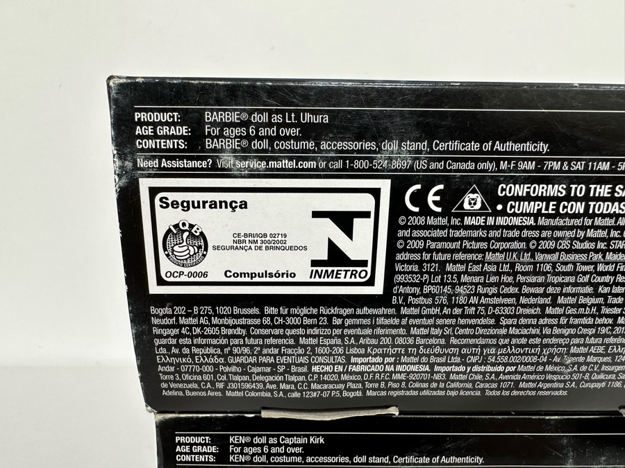 Star Trek Lt. Uhura Pink Label Collection Mattel Barbie Doll 2008 New In Box N5503 [Photo 20]