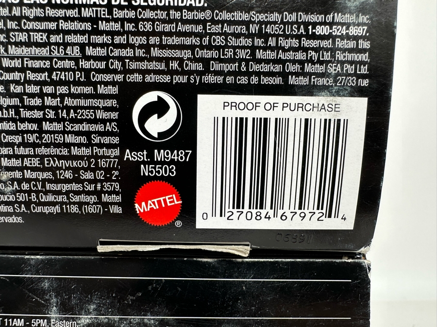 Star Trek Lt. Uhura Pink Label Collection Mattel Barbie Doll 2008 New In Box N5503 [Photo 22]