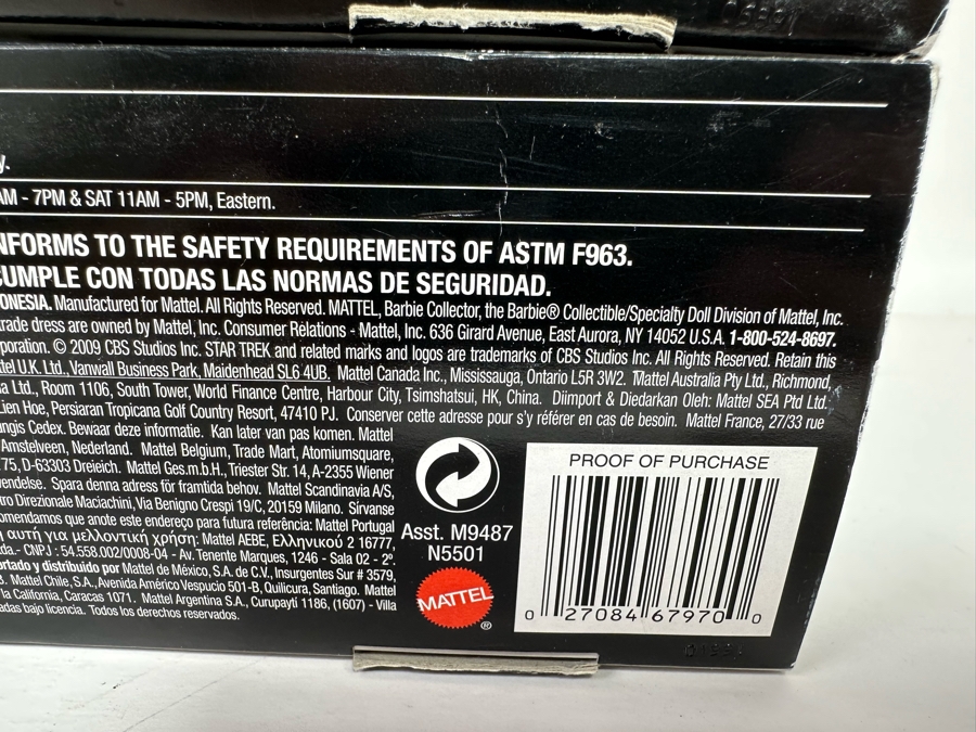 Star Trek Lt. Uhura Pink Label Collection Mattel Barbie Doll 2008 New In Box N5503 [Photo 26]