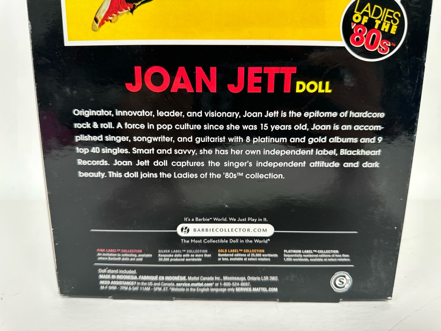 Joan Jett Pink Label Collection Mattel Barbie Doll 2009 New In Box R4461 [Photo 7]