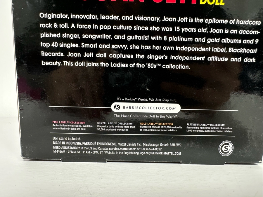 Joan Jett Pink Label Collection Mattel Barbie Doll 2009 New In Box R4461 [Photo 8]