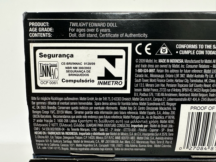 Twilight and New Moon Movie Pink Label Collection Mattel Barbie Dolls Edward, Jacob and Bella 2009 New In Box R4161/R9909/R4162 [Photo 17]