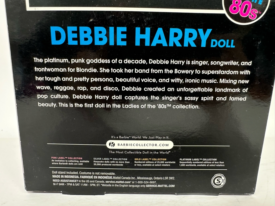 Debbie Harry Pink Label Collection Mattel Barbie Doll 2009 New In Box R4459 [Photo 9]
