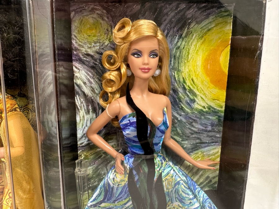 The Museum Collection: Gustav Klimt and Vincent van Gough Pink Label Collection Mattel Barbie Dolls 2010 New In Box V0445/V0443 [Photo 7]