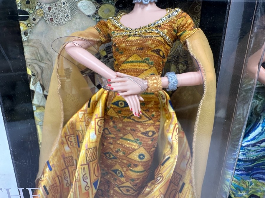 The Museum Collection: Gustav Klimt and Vincent van Gough Pink Label Collection Mattel Barbie Dolls 2010 New In Box V0445/V0443 [Photo 5]