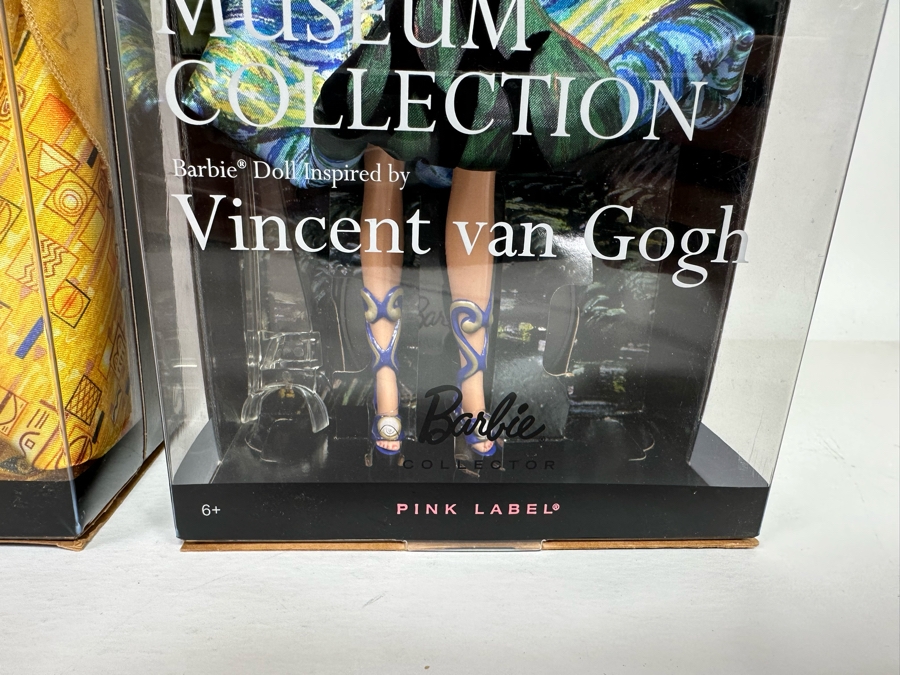 The Museum Collection: Gustav Klimt and Vincent van Gough Pink Label Collection Mattel Barbie Dolls 2010 New In Box V0445/V0443 [Photo 9]