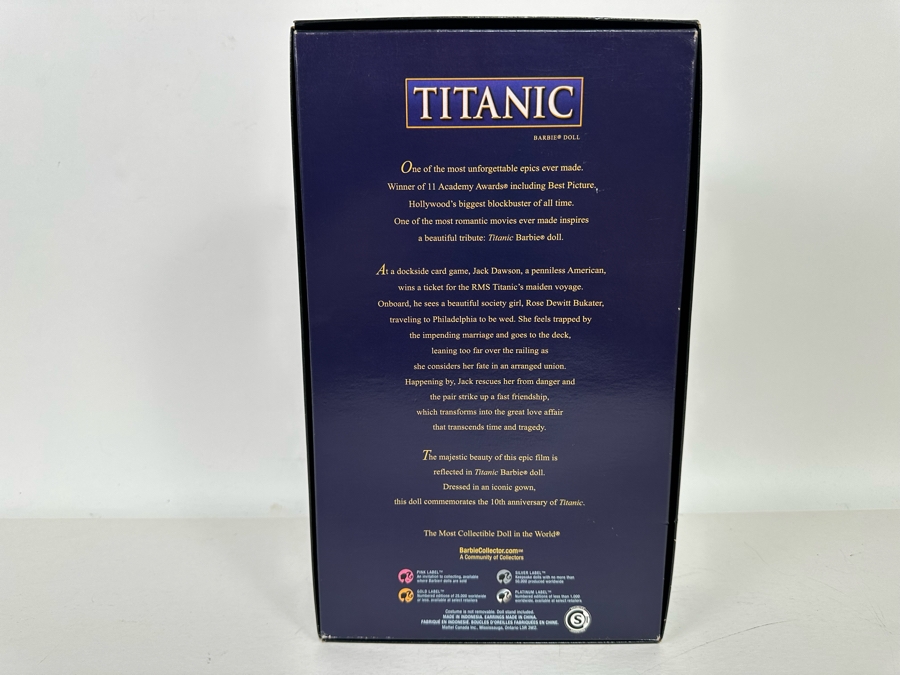 Titanic Pink Label Collection Mattel Barbie Doll 2007 New In Box K8666 [Photo 6]