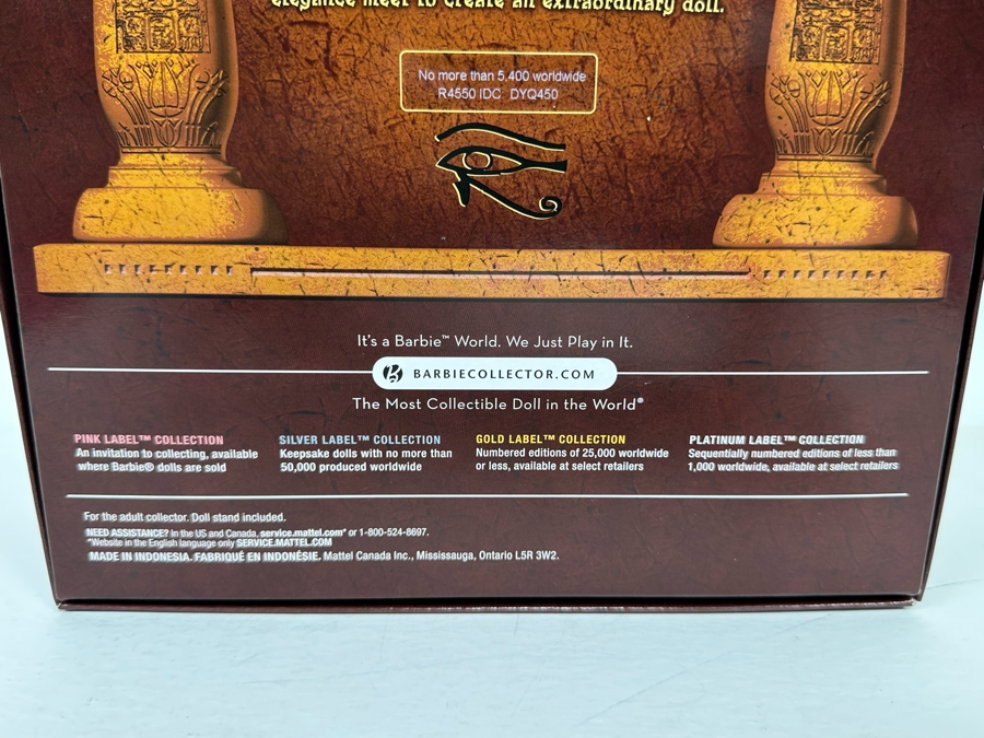 Cleopatra Limited Edition of 5,400 Gold Label Collection Mattel Barbie Doll 2010 New In Box R4550 [Photo 14]