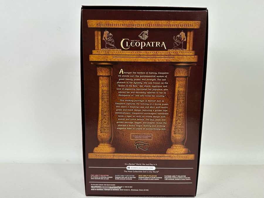 Cleopatra Limited Edition of 5,400 Gold Label Collection Mattel Barbie Doll 2010 New In Box R4550 [Photo 10]